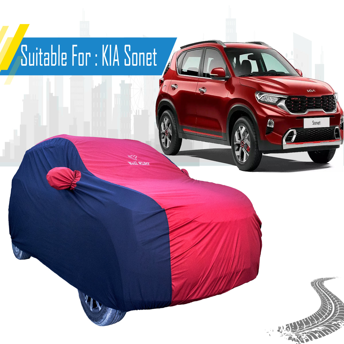 KIA Sonet Supersoft Waterproof Car Body Cover By Bull Rider
