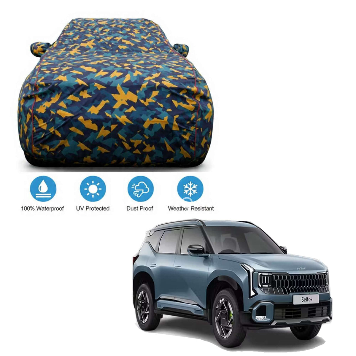 KIA Waterproof Car Body Cover For All Weather By Bull Rider
