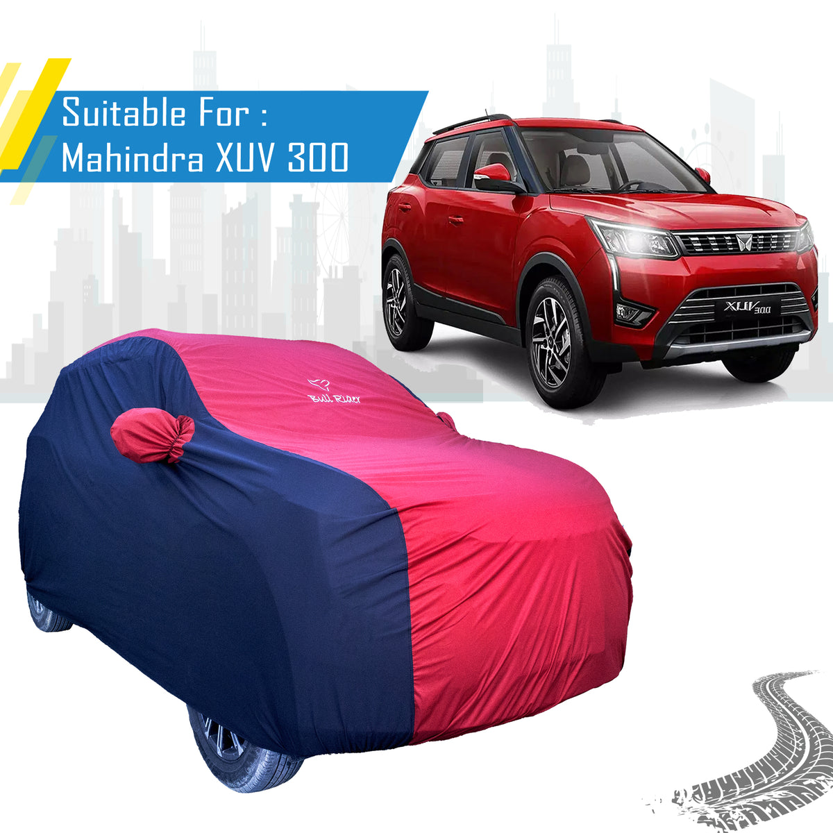 Mahindra XUV 3OO Supersoft Waterproof Car Body Cover By Bull Rider