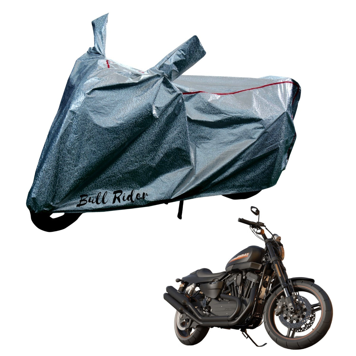 Silver Royal Enfield Classic chrome waterproof supersoft two-wheeler body cover by sanrachnass, designed for bike protection.