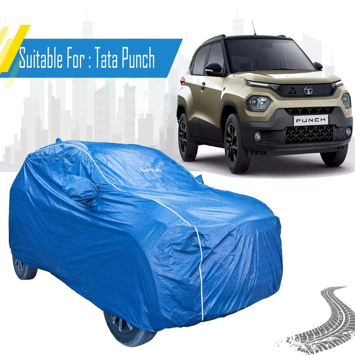 Tata Punch Featherlite car cover for rain, dust and UV protection