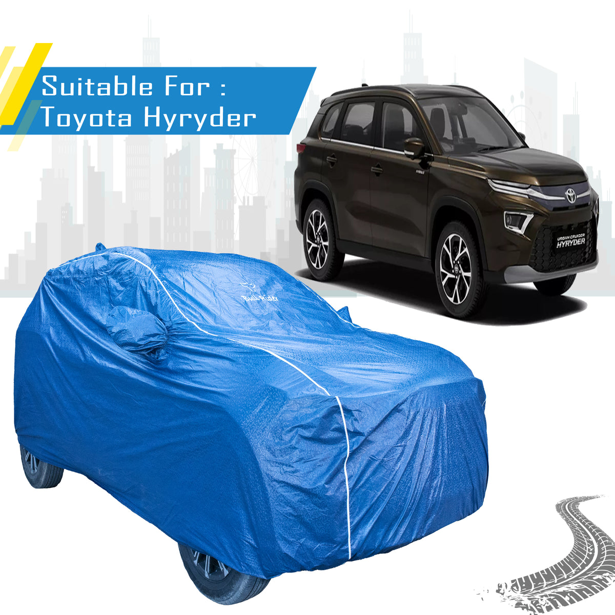 Toyota Hyryder car cover with mirror pockets – Bull Rider Featherlite