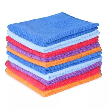 Bull Rider 40x40 cm 8 pc Multipurpose Highly Absorbent Microfiber Cloth for Car Cleaning and Detailing  Extra Thick Plush Microfiber Towel Lint and Streak Free Car Cleaning Cloth - Multicolor