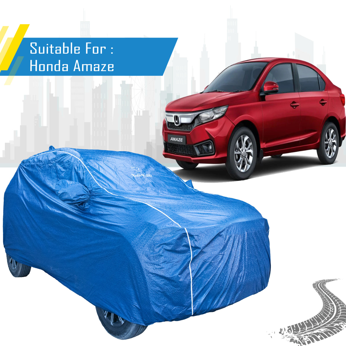Honda Amaze Featherlite waterproof car body cover by Bull Rider