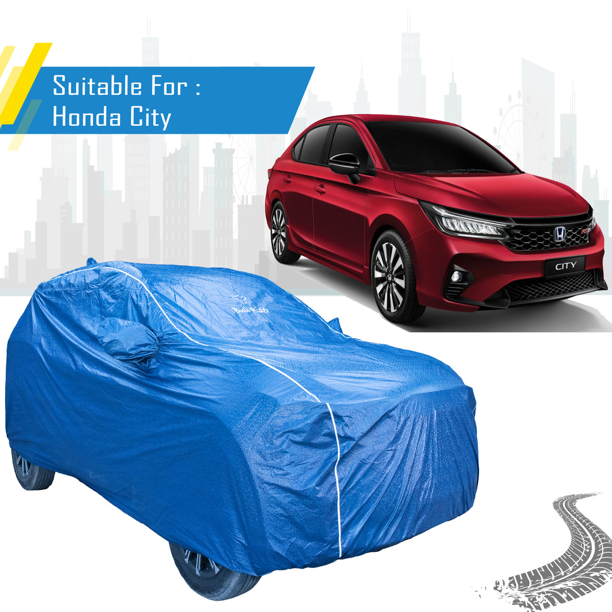Honda City Featherlite waterproof car body cover by Bull Rider