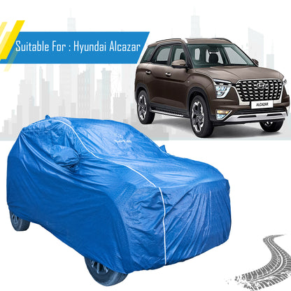 Hyundai Alcazar Featherlite waterproof car body cover by Bull Rider