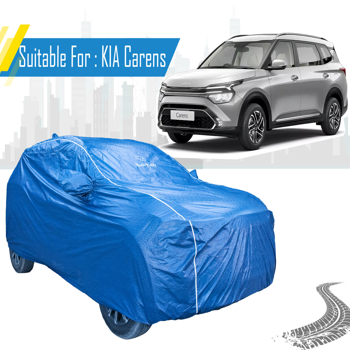 Kia Carens Featherlite waterproof car body cover by Bull Rider