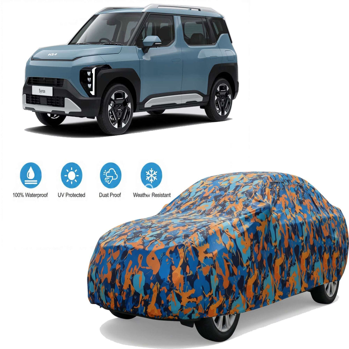 KIA Waterproof Car Body Cover For All Weather By Bull Rider