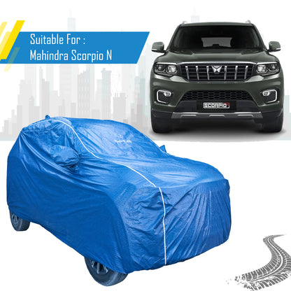Mahindra Scorpio N Featherlite waterproof car body cover by Bull Rider