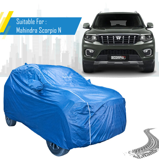 Mahindra Scorpio N Featherlite waterproof car body cover by Bull Rider
