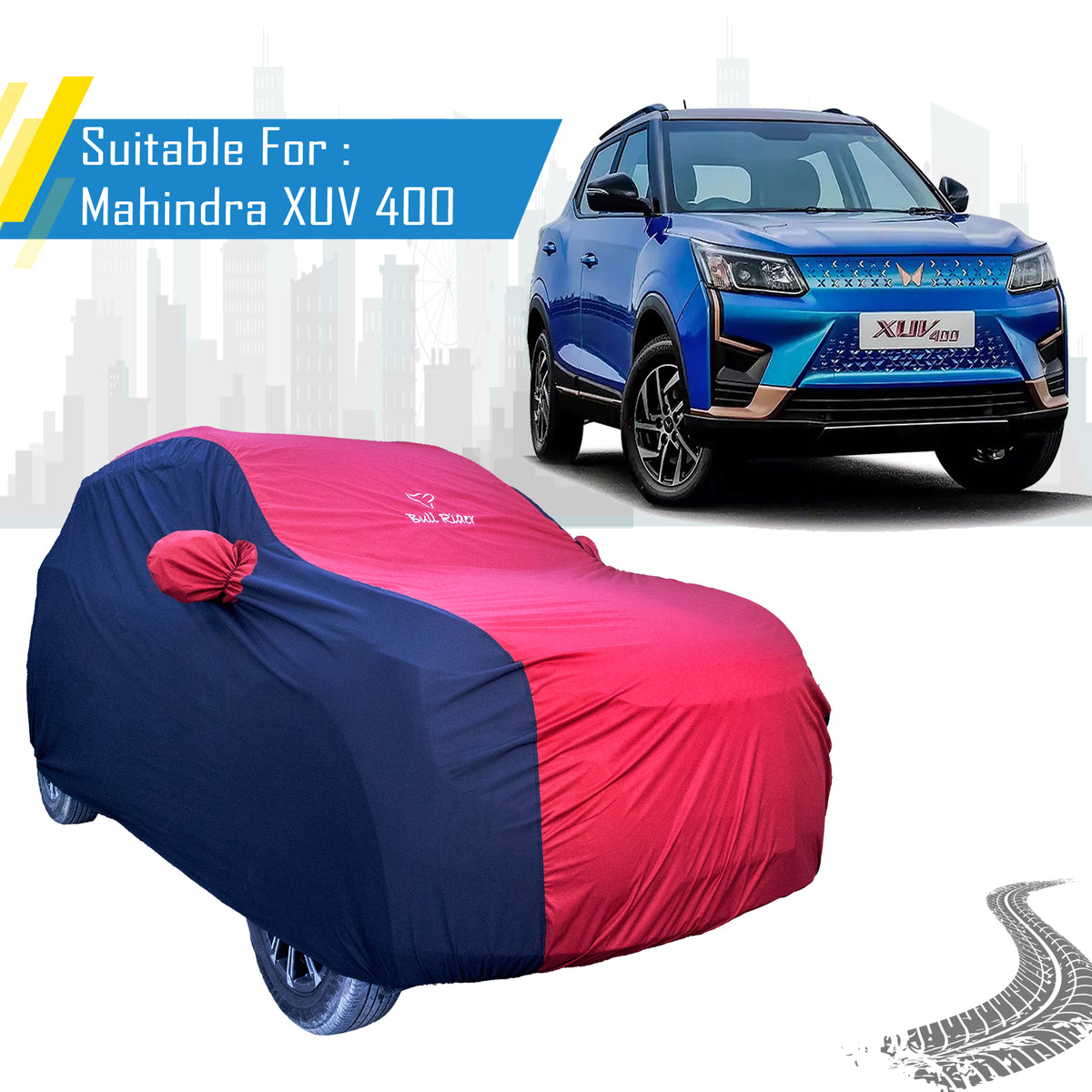 Mahindra XUV 4OO Supersoft Waterproof Car Body Cover By Bull Rider
