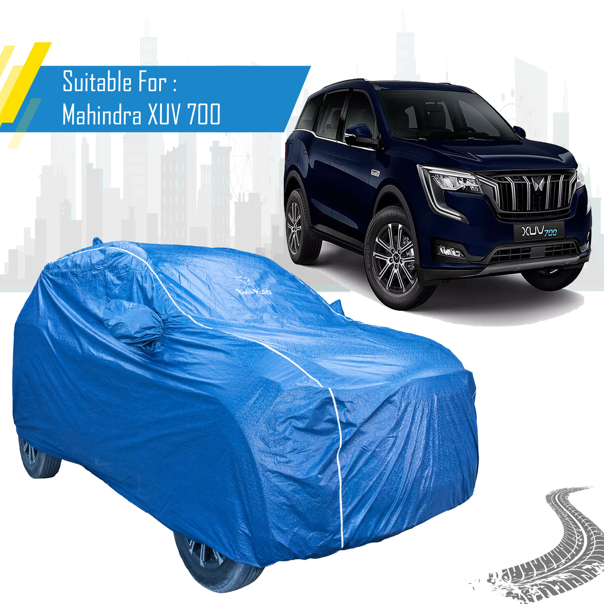 Mahindra XUV700 Featherlite waterproof car body cover by Bull Rider