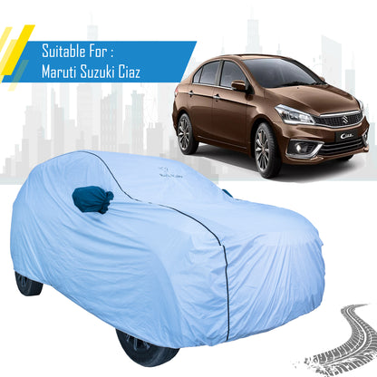 Maruti Suzuki Ciaz Car Cover – All Weather Waterproof Body Cover with Mirror Pockets | Bull Rider