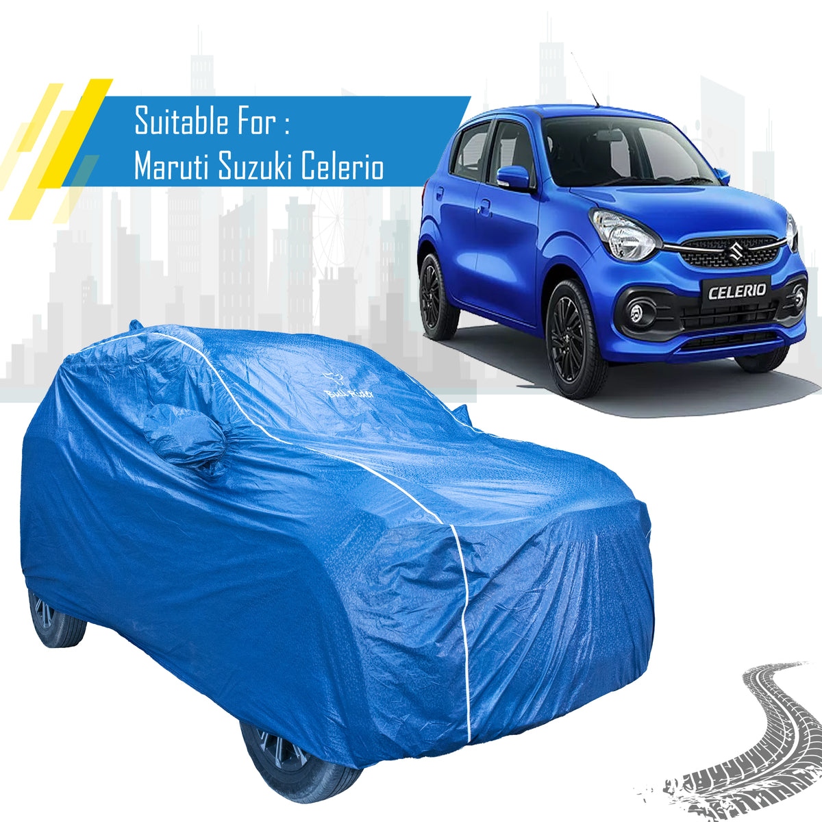 Maruti Suzuki Celerio car cover with mirror pockets – Bull Rider Featherlite
