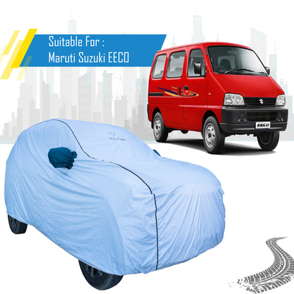 Maruti Suzuki Eeco Car Cover – All Weather Waterproof Body Cover with Mirror Pockets | Bull Rider