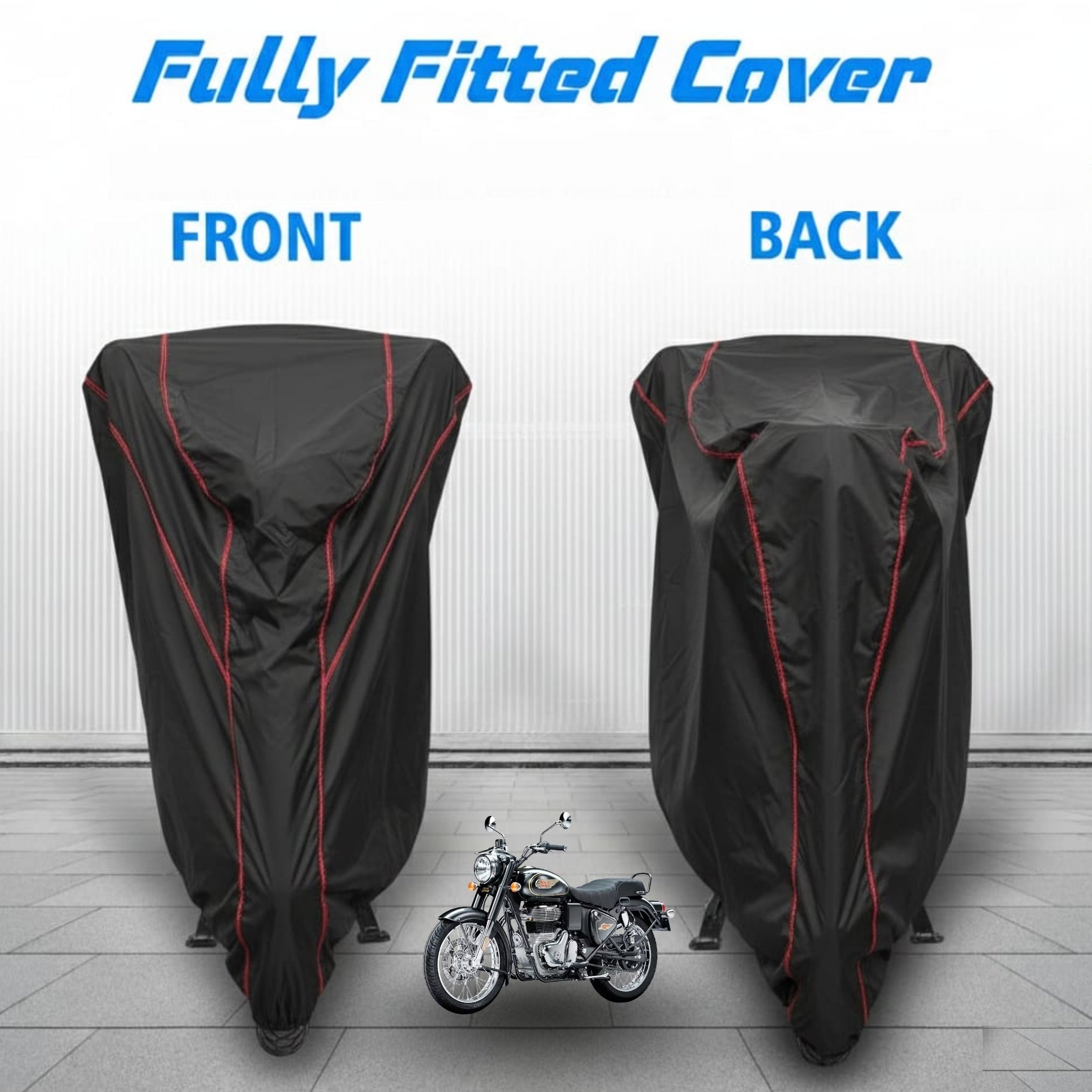 Bull Rider Bike Cover for Rain with UV Protection & Dustproof, Universal Fit, Water Resistant & All Weather Protection with Two Wheeler Cover|Keeps Bike Cool|Perfect Bike Body Cover