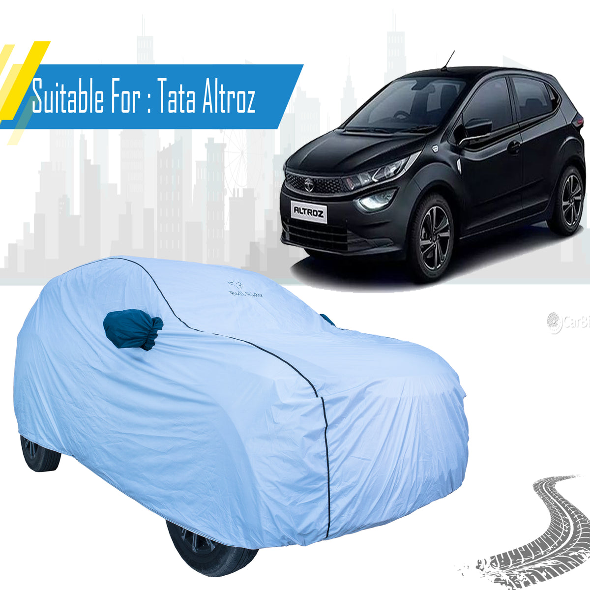 Tata Altroz Featherlite waterproof car body cover by Bull Rider