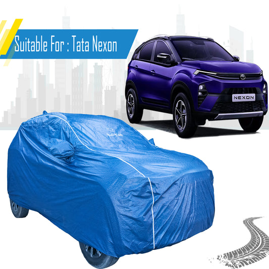 Tata Nexon car cover with mirror pockets – Bull Rider Featherlite