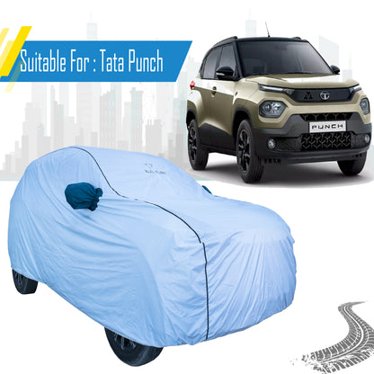 Tata Punch Car Cover – All Weather Waterproof Body Cover with Mirror Pockets | Bull Rider