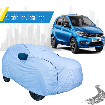 Tata Tiago Car Cover – All Weather Waterproof Body Cover with Mirror Pockets | Bull Rider