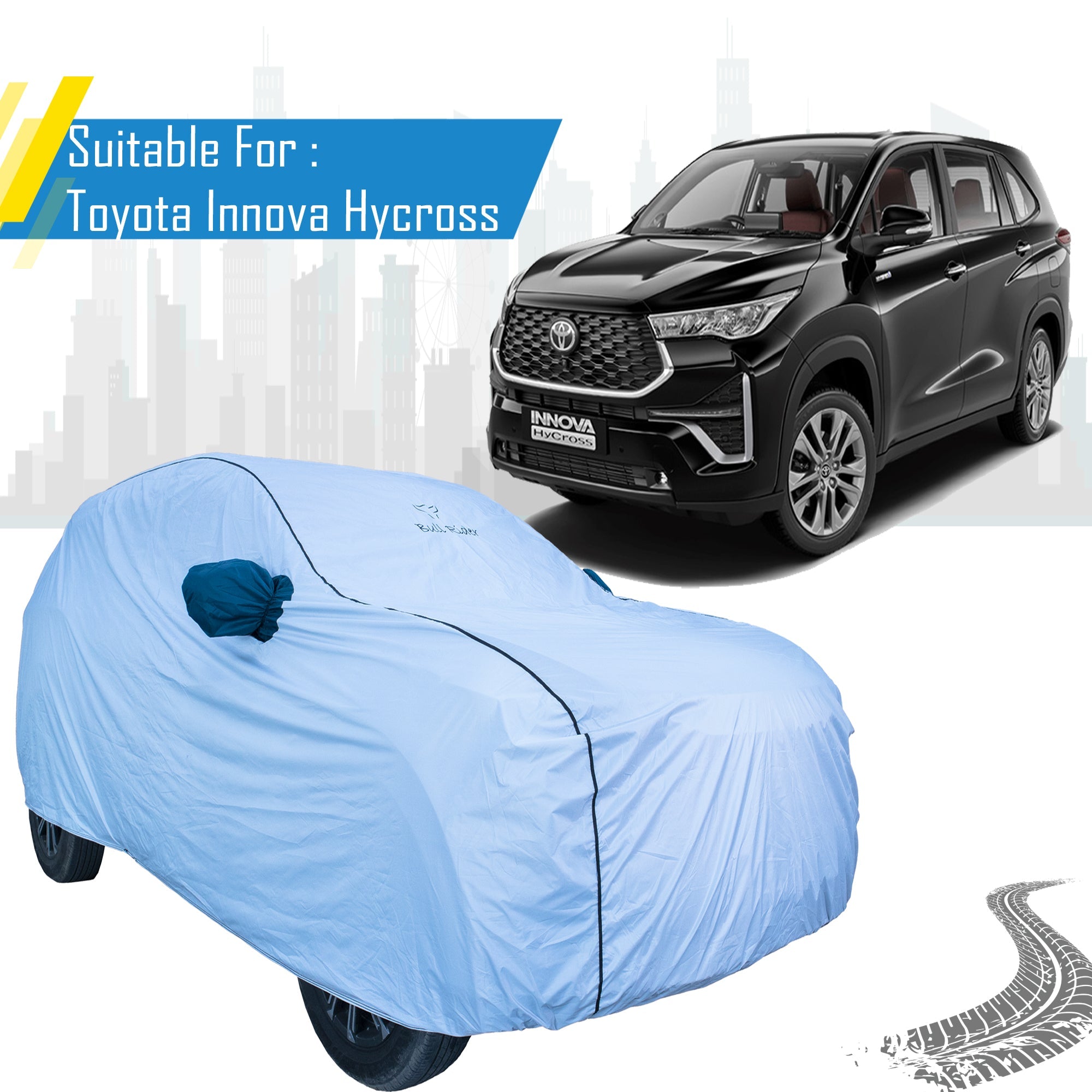 Toyota Innova Hycross All Weather Waterproof Car Body Cover By Bull Rider