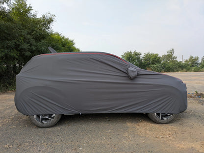 Mahindra XUV400 All Weather waterproof car cover – side view with mirror pocket | Bull Rider