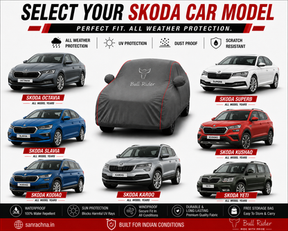 Bull Rider Skoda All Weather Waterproof Car Body Cover