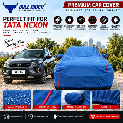 Tata Nexon Featherlite waterproof car body cover by Bull Rider