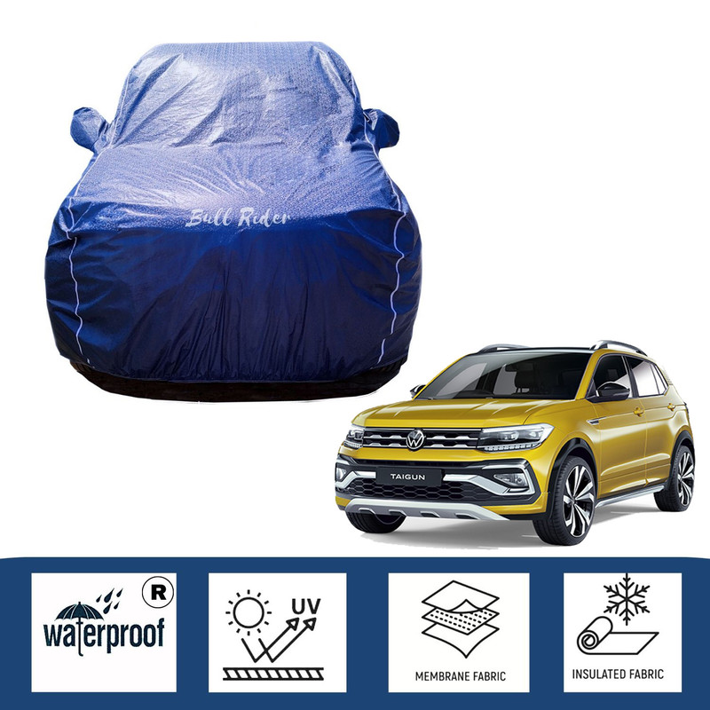FAMEXON Waterproof Car Body Cover with Mirror Pocket Compatible for  Volkswagen Taigun Triple Layer Inner Fabric & Pipein Design Protects from  Animals